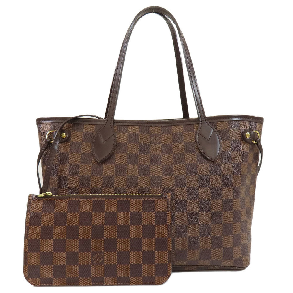 Louis Vuitton Neverfull PM Damier Ebene Tote Bag Damier Canvas